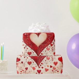 Valentine's day hearts Wrapping Paper