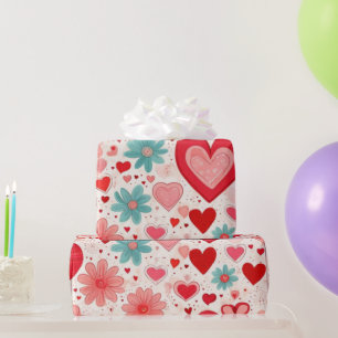 Valentine's day hearts Wrapping Paper