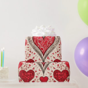 Valentine's day hearts Wrapping Paper