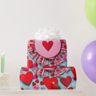 Valentine's day hearts Wrapping Paper