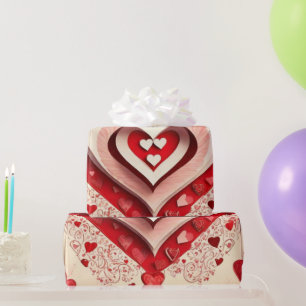 Valentine's day hearts Wrapping Paper