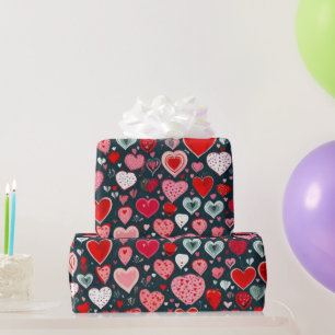 Valentine's day hearts Wrapping Paper
