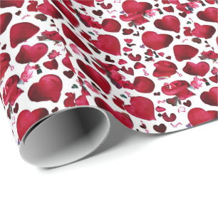 Valentine's Day Hearts Wrapping Paper 