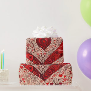 Valentine's day hearts Wrapping Paper