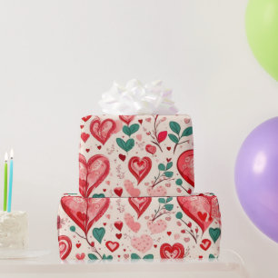 Valentine's day hearts Wrapping Paper