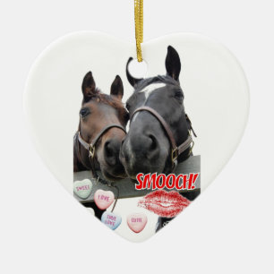 Valentine's Day Horses Ceramic Tree Decoration
