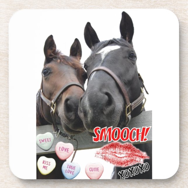 Valentine's Day Horses Coaster (Front)