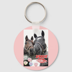 Valentine's Day Horses Key Ring