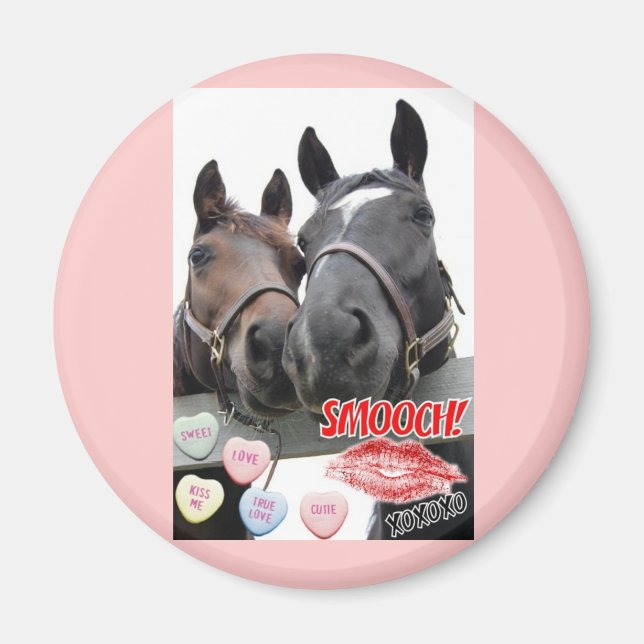 Valentine's Day Horses Magnet (Front)