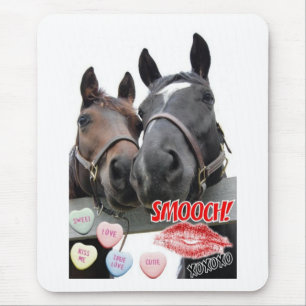 Valentine's Day Horses Mouse Pad