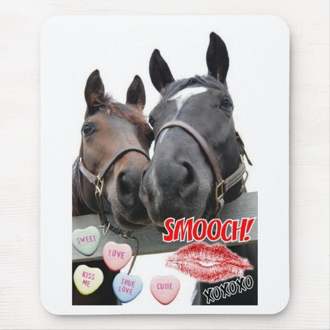Valentine's Day Horses Mouse Pad (Front)