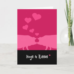Valentine's Day Hugs and Kisses Greeting Card