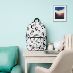 valentines day human hearts white printed backpack