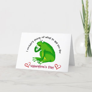 VAlentine's Day Humour, cute Frog Card