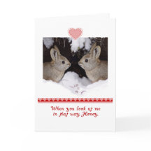 Valentine's Day, Humourous, Two Rabbits