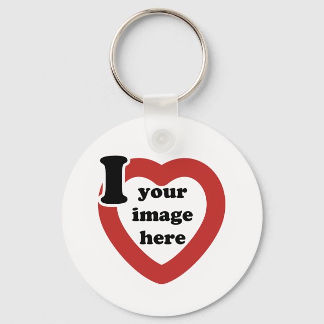 Valentine's Day I heart Key Ring (Front)