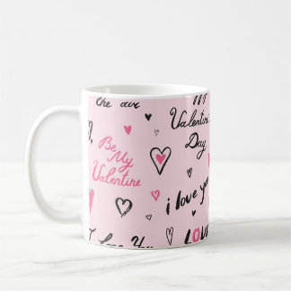 Valentine's Day: 'I Love You' Background. Coffee Mug
