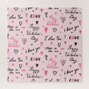 Valentine's Day: 'I Love You' Background. Jigsaw Puzzle