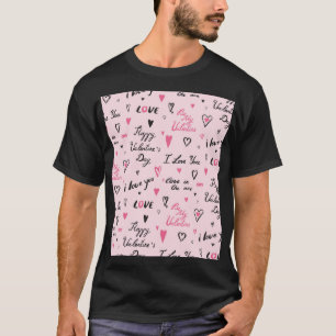 Valentine's Day: 'I Love You' Background. T-Shirt