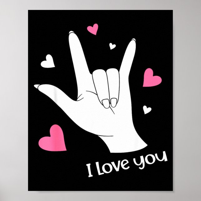 Valentines Day I Love You Hand Sign Language Asl H (Front)
