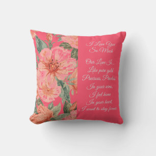 Valentines Day, I Love You So Much, Love Poem Cushion
