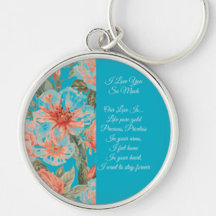 Valentines Day, I Love You So Much, Love Poem  Key Ring