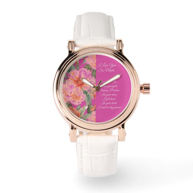Valentines Day, I Love You So Much, Love Poem Watc Watch (Front)
