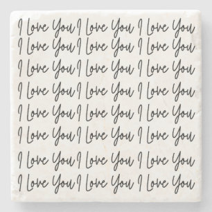 Valentines Day I Love You Stone Coaster