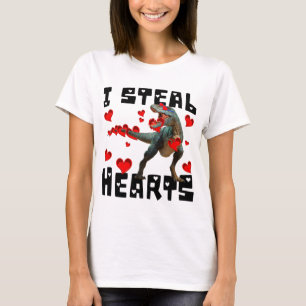 VALENTINES DAY I STEAL HEARTS FUNNY DINOSAUR T-Shirt