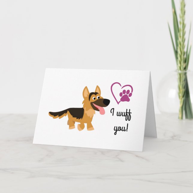 Valentine's Day "I wuff you" card (Front)
