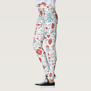Valentine's Day Icons leggings