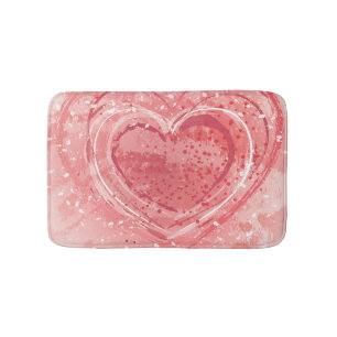 Valentine's Day Illustration Bath Mat