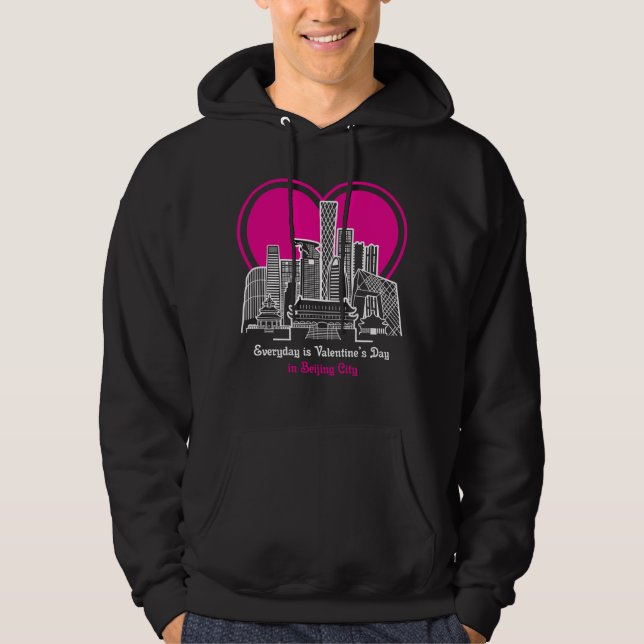 Valentine's Day in Beijing City Hoodie (Front)