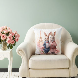 Valentine's Day in Paris - Couple of rabbits - Cushion