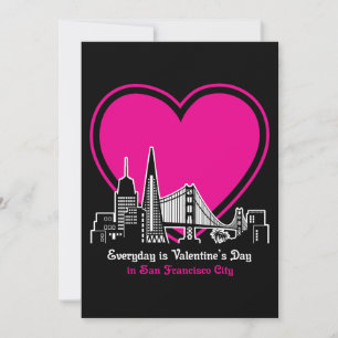 Valentine's Day in San Francisco City Invitation