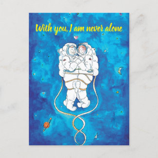 Valentine's Day Invitation Card Astronauts Couple 