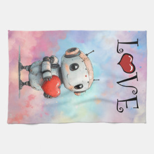 VALENTINE'S DAY - IT'S ALL A BOT LOVE 2 TEA TOWEL