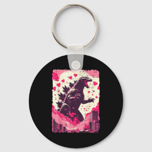 Valentines Day Japanese Monster Funny Kaiju Men Wo Key Ring