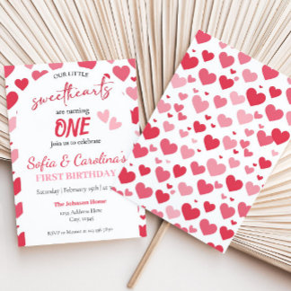 Valentine's Day Joint Birthday Invitation