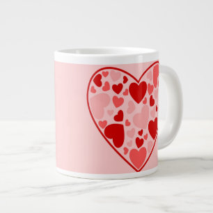VALENTINES DAY JUMBO MUGS - BEST GIFTS - HEARTS