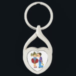 Valentine's Day Keychain Gift Romantic Couple Kiss<br><div class="desc">Cute Romantic Couple - Love - Valentine's Day Kiss Boy and Girl - Fun Painting - Choose / Add Your Unique Text / Name / Colour - Make Your Special Gift - Resize and move or remove / add elements - image / text with customisation tool. Painting and Design by...</div>