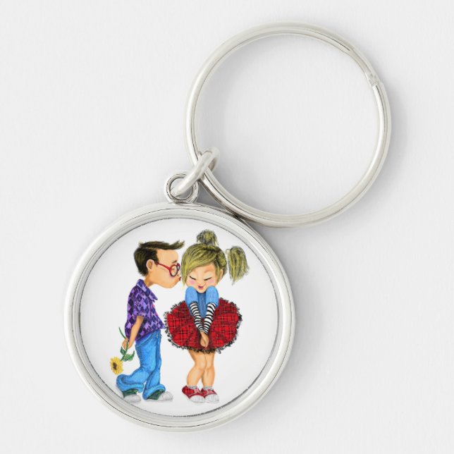 Valentine's Day Keychain Gift Romantic Couple Love (Front)