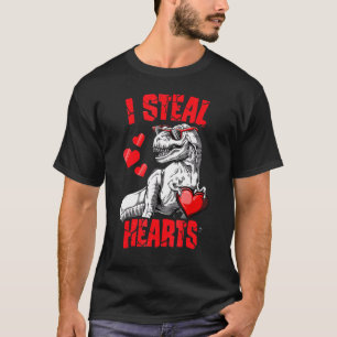 Valentines Day Kids Boys Dinosaur T Rex Lover I St T-Shirt