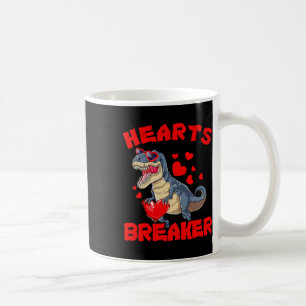 Valentines Day Kids Dinosaur T Rex Lover Hearts Br Coffee Mug