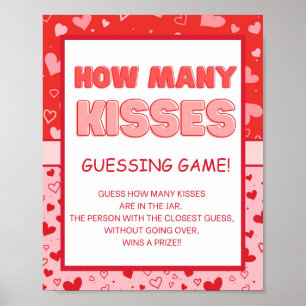 Valentine's Day Kisses Guessing Game Sign