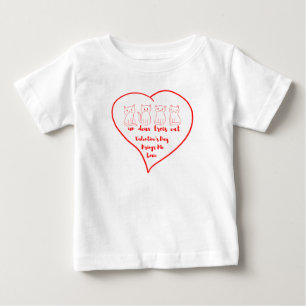 Valentines Day Kitten - Un Deux Trois Cat Baby T-Shirt