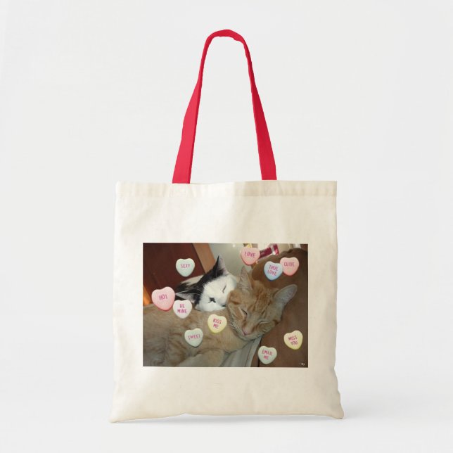 Valentine's Day Kittens Tote Bag (Front)