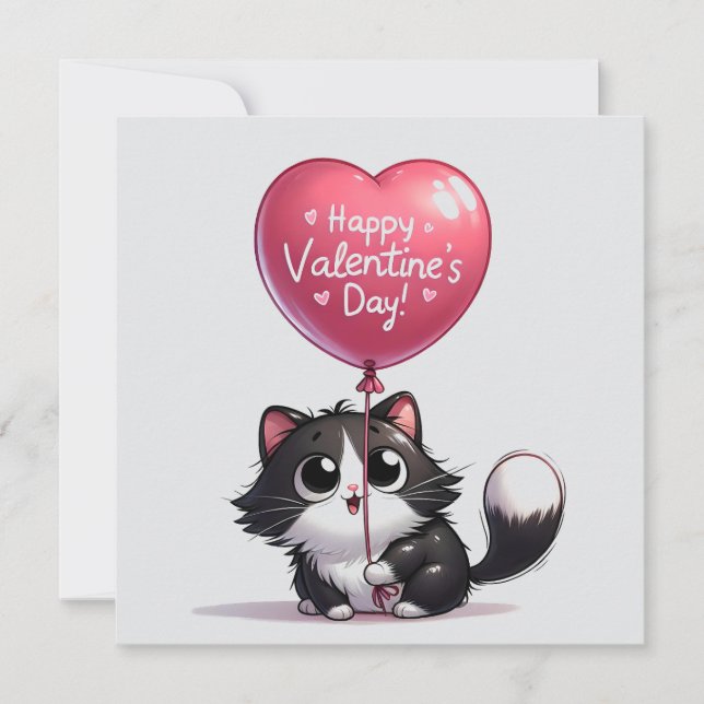 Valentine's Day Kittern Holiday Card (Front)