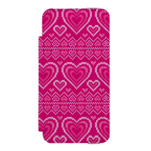 Valentine's Day Knitted Pattern 2 Incipio Watson™ iPhone 5 Wallet Case