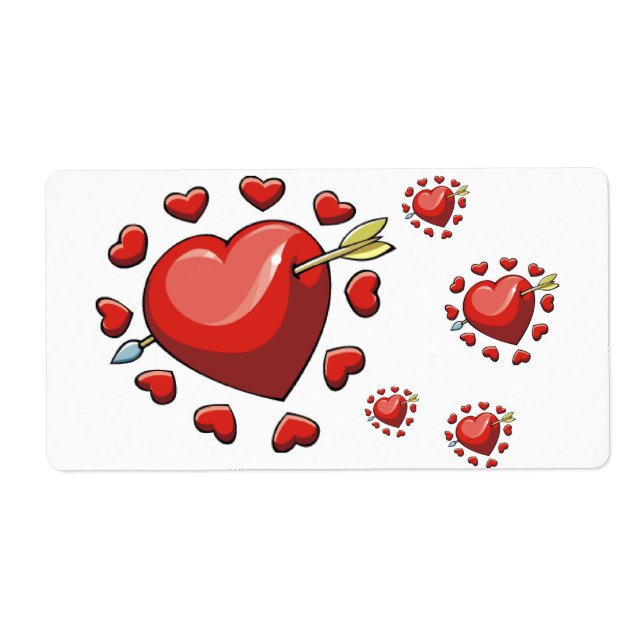 Valentine's Day Labels Heart (Front)